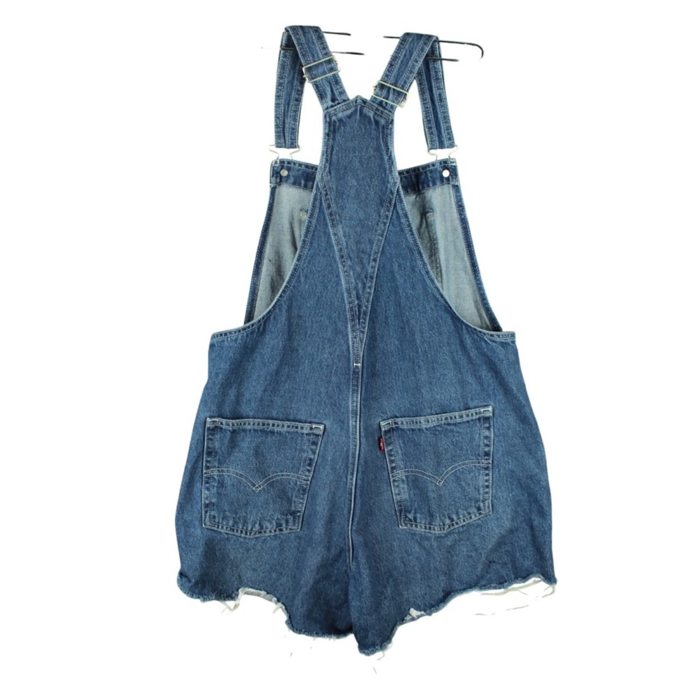 Levi’s Vintage Shortalls Denim Bib Overalls Two Horse Brand Women Size S Blue - Picture 2 of 13